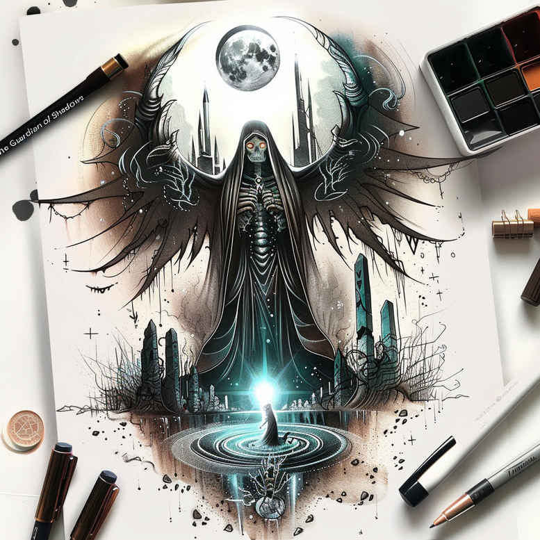 grim-reaper tattoo design ideas expressive lines reaper for collarbone