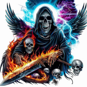 grim-reaper tattoo design ideas realistic shadowing scythe represents strength