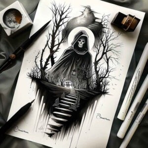 grim-reaper tattoo design ideas Realism depth realism skeletal hands embodying perseverance