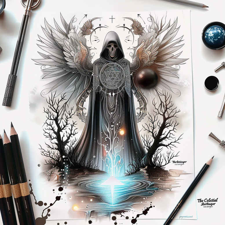 grim-reaper tattoo design ideas color saturation symbolic death symbolising perseverance