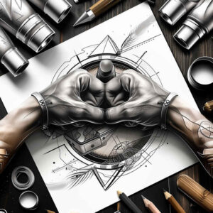 clasped-hands – tattoo design ideas free ai generated – realism-photorealistic-drawing – for-abdomen – Gallery: hands-inkby-ai