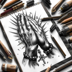 delicate-hands – tattoo design ideas free ai generated – neotraditional-clean-fill – for-inner-arm – Gallery: hands-inkby-ai