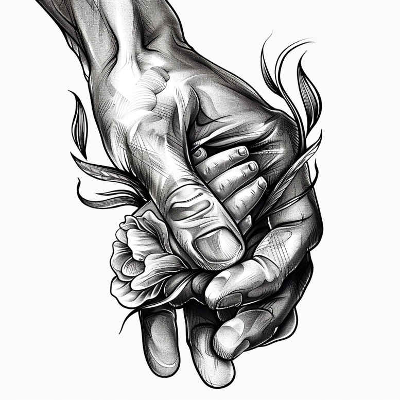 delicate-hands – tattoo design ideas free ai generated – surrealism-beyond-reality – for-fingers – Gallery: hands-inkby-ai