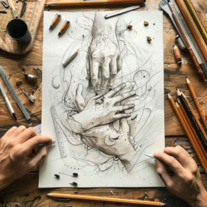 hands-as-symbol – tattoo design ideas free ai generated – neotraditional-layered-fill – for-knee – Gallery: hands-inkby-ai