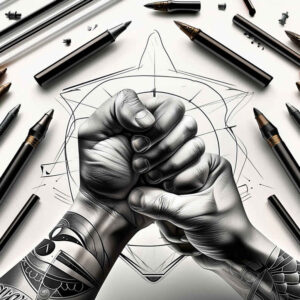 hands-with-background – tattoo design ideas free ai generated – surrealism-unreal-light – for-ribs – Gallery: hands-inkby-ai