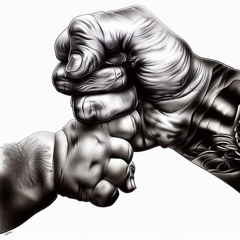 hands-with-detail – tattoo design ideas free ai generated – surrealism-ethereal-glow – for-upper-thigh – Gallery: hands-inkby-ai