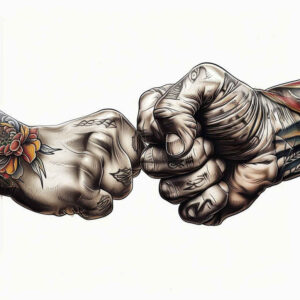 hands-with-detail – tattoo design ideas free ai generated – surrealism-symbolic-motifs – for-chest – Gallery: hands-inkby-ai