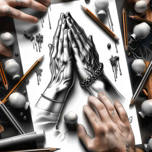 hands-with-glow – tattoo design ideas free ai generated – realism-contrast-play – for-abdomen – Gallery: hands-inkby-ai