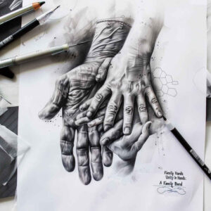 hands-with-nature-motif – tattoo design ideas free ai generated – realism-realistic-perspective – for-lower-thigh – Gallery: hands-inkby-ai