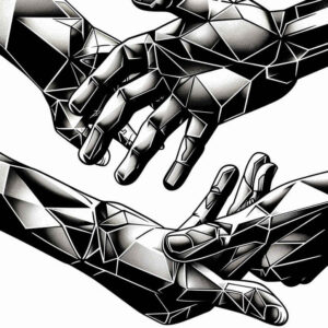 hands-with-shadows – tattoo design ideas free ai generated – realism-real-ink-flow – for-calf – Gallery: hands-inkby-ai