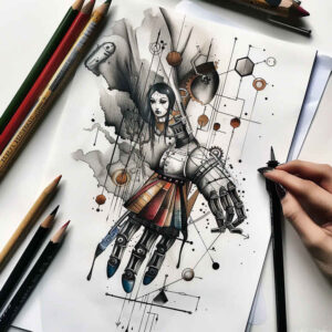 hands-with-shadows – tattoo design ideas free ai generated – surrealism-mystical – for-spine – Gallery: hands-inkby-ai