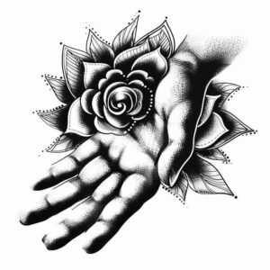 hands-with-strokes – tattoo design ideas free ai generated – neotraditional-modern-classic – for-spine – Gallery: hands-inkby-ai