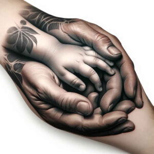 hands-with-strokes – tattoo design ideas free ai generated – realism-depth-perception – for-lower-back – Gallery: hands-inkby-ai