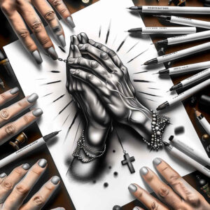 organic-line-hands – tattoo design ideas free ai generated – neotraditional-bold-texture – for-ribs – Gallery: hands-inkby-ai
