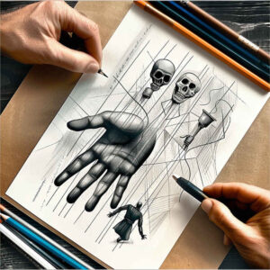 shaded-detail-hands – tattoo design ideas free ai generated – neotraditional-bold-color – for-shin – Gallery: hands-inkby-ai