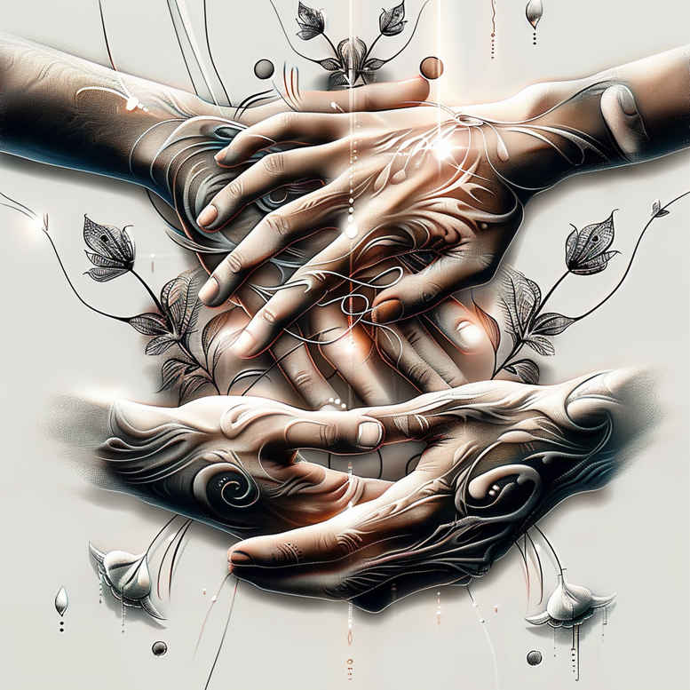 hands tattoo design ideas bright color caring for palm