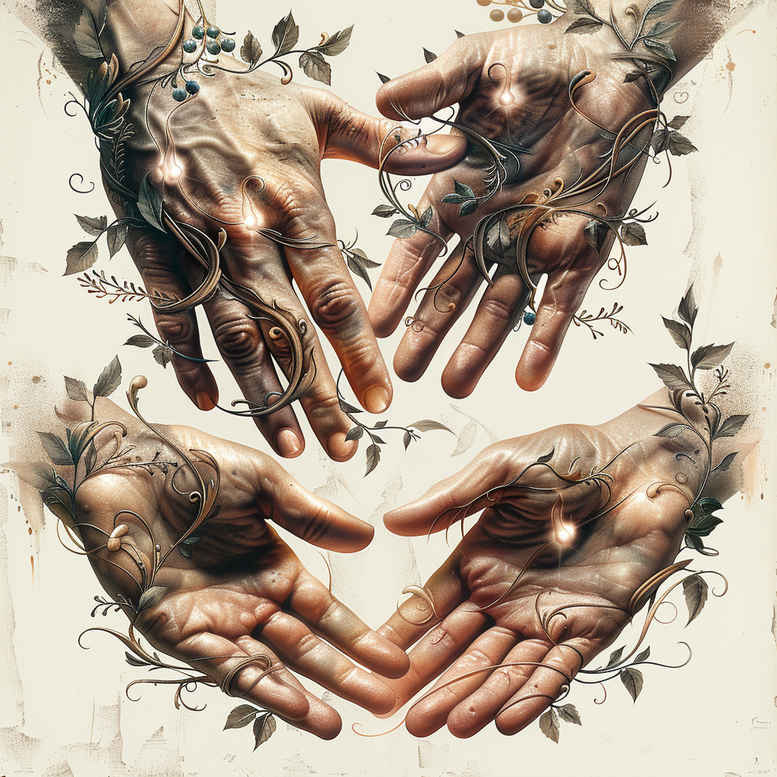 hands tattoo design ideas detailed textures delicate lines symbol of determination