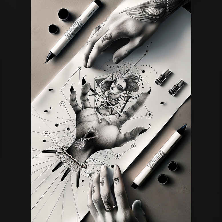 hands tattoo design ideas drawing detailed anatomy embodying endurance