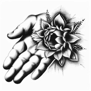hands tattoo design ideas Surrealism bizarre expressive pose embodying resilience