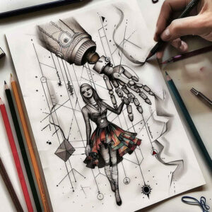 hands tattoo design ideas minimal holding object for behind ear