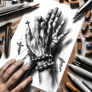 hands tattoo design ideas Realism studio quality open palm for lower thigh