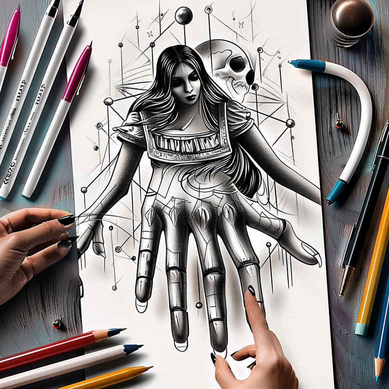 hands tattoo design ideas displaced objects open palm perseverance and power