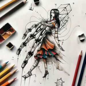 hands tattoo design ideas Surrealism hyperreal prayer for collarbone