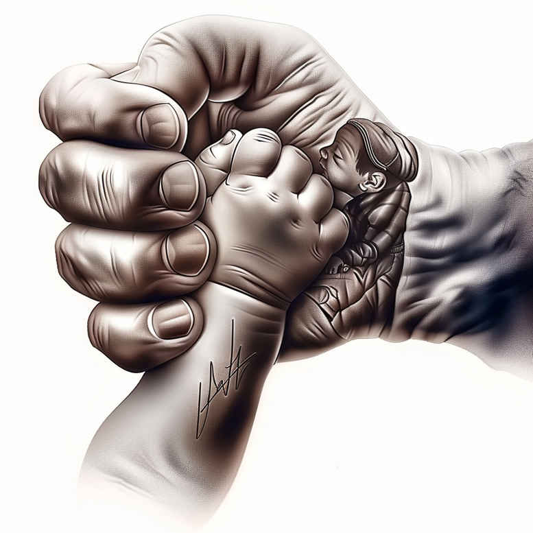hands tattoo design ideas color overlays symbolic gestures for triceps