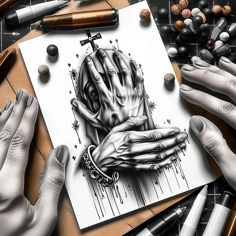hands tattoo design ideas Surrealism surreal lighting symbolic stands for resilience