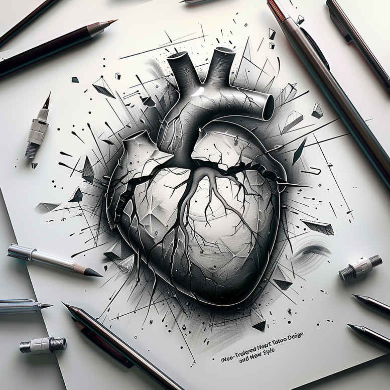 detailed-heart – tattoo design ideas free ai generated – neotraditional-layered-fill – for-side – Gallery: hearts-inkby-ai