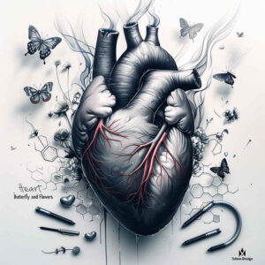 detailed-heart – tattoo design ideas free ai generated – realism-volume-effect – for-back-of-neck – Gallery: hearts-inkby-ai
