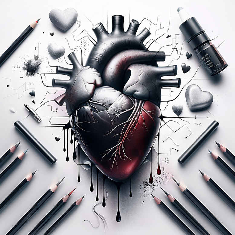 expressive-heart – tattoo design ideas free ai generated – realism-emotional-depth – for-scapula – Gallery: hearts-inkby-ai