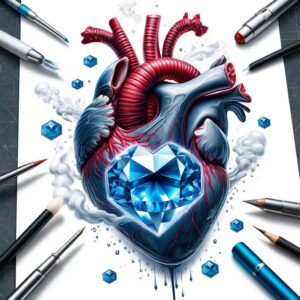 heart-and-lock – tattoo design ideas free ai generated – neotraditional-bold-texture – for-heel – Gallery: hearts-inkby-ai