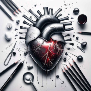 heart-love-symbol – tattoo design ideas free ai generated – neotraditional-clear-lines – for-shin – Gallery: hearts-inkby-ai