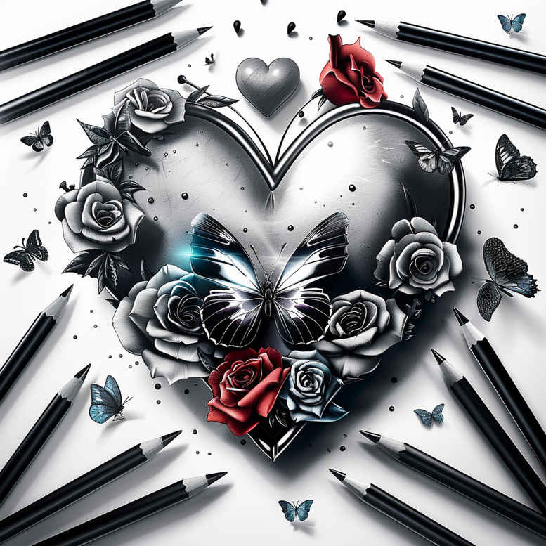 heart-with-3d-effect – tattoo design ideas free ai generated – realism-volume-effect – for-palm – Gallery: hearts-inkby-ai