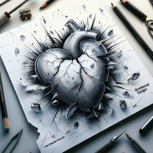 heart-with-droplets – tattoo design ideas free ai generated – realism-hyper-realistic – for-back-shoulder – Gallery: hearts-inkby-ai