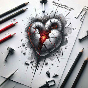 heart-with-feathers – tattoo design ideas free ai generated – neotraditional-bold-motifs – for-back – Gallery: hearts-inkby-ai