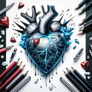 heart-with-frill – tattoo design ideas free ai generated – realism-blended-gradients – for-upper-back – Gallery: hearts-inkby-ai