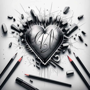 heart-with-glow – tattoo design ideas free ai generated – realism-light-reflections – for-elbow – Gallery: hearts-inkby-ai