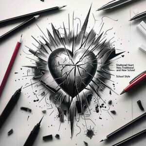 heart-with-line – tattoo design ideas free ai generated – realism-optical-depth – for-inner-arm – Gallery: hearts-inkby-ai
