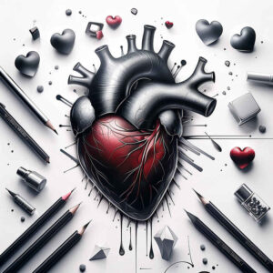 heart-with-ornamentation – tattoo design ideas free ai generated – neotraditional-strong-contrast – for-chest – Gallery: hearts-inkby-ai