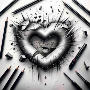 heart-with-ornamentation – tattoo design ideas free ai generated – realism-soft-transitions – for-shin – Gallery: hearts-inkby-ai