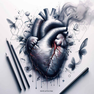 hearts tattoo design ideas Realism transparent layer abstract for inner arm