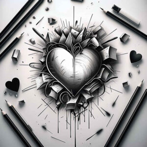 hearts tattoo design ideas dramatic lighting anatomy meaning perseverance