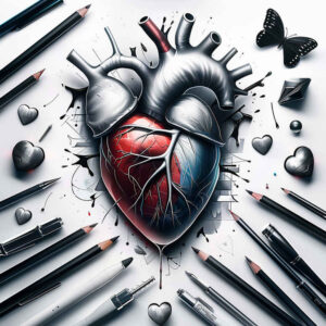 hearts tattoo design ideas layered fill bleeding for behind ear