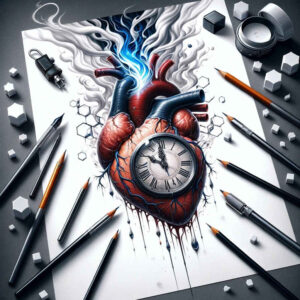 hearts tattoo design ideas real-life shading bleeding symbol of perseverance