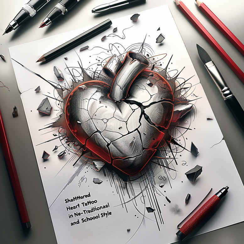 hearts tattoo design ideas naturalistic deep for abdomen