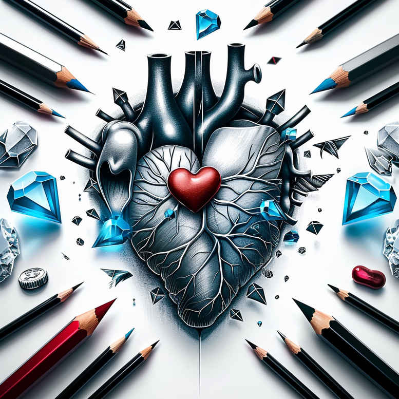 hearts tattoo design ideas real-life shading entwined for toe