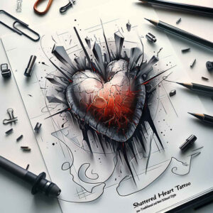 hearts tattoo design ideas vivid hues flame represents strength
