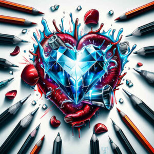 hearts tattoo design ideas clean contrast glowing embodying courage